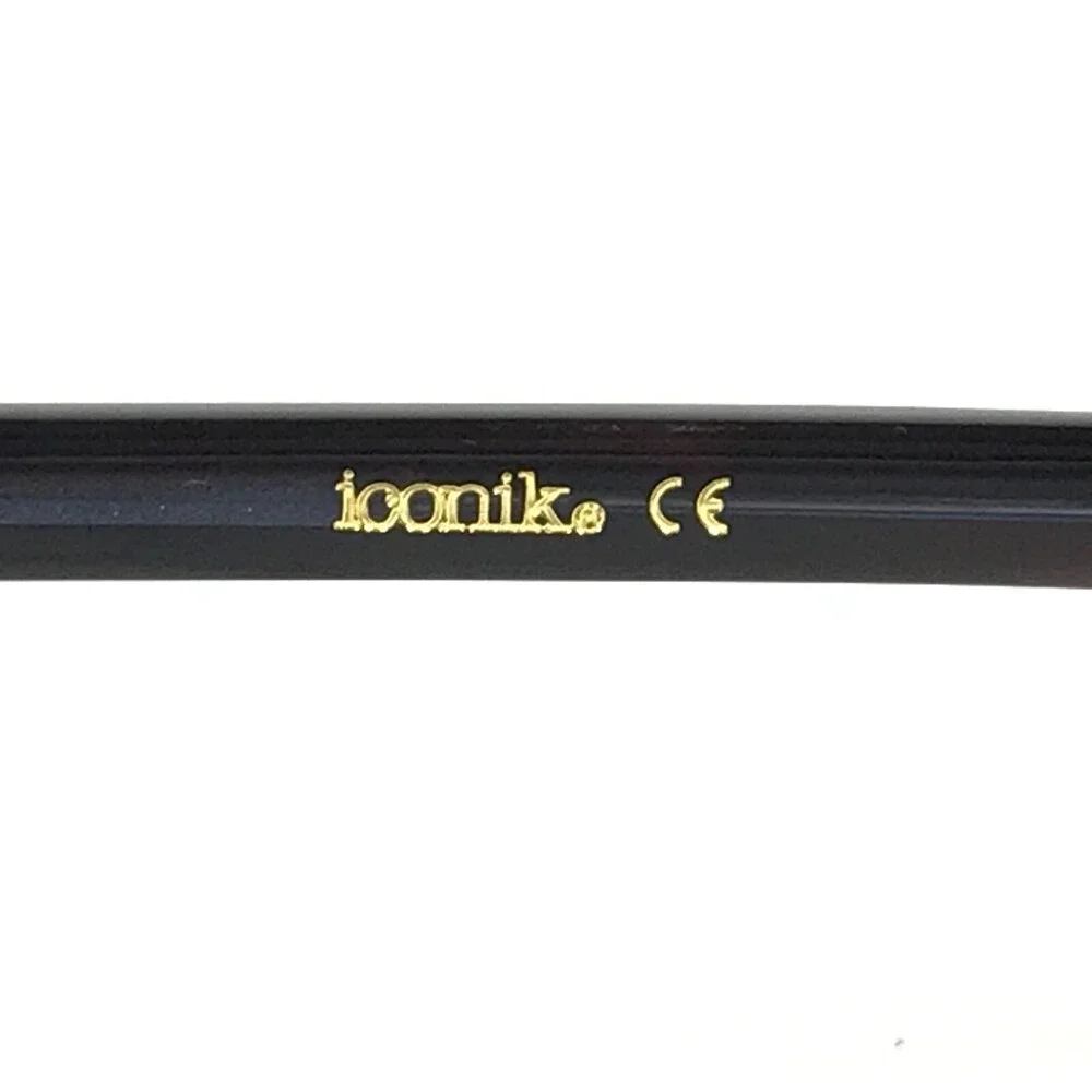 Iconik Eyeglasses Frames PK C2 Black Blue Tortoise Square Horn Rim 50-16-145